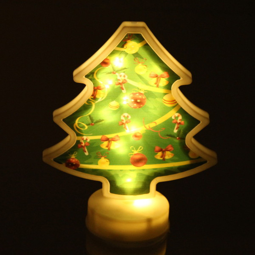 Светильник светодиодный 18х14,5 см Christmas Елочка на батарейках