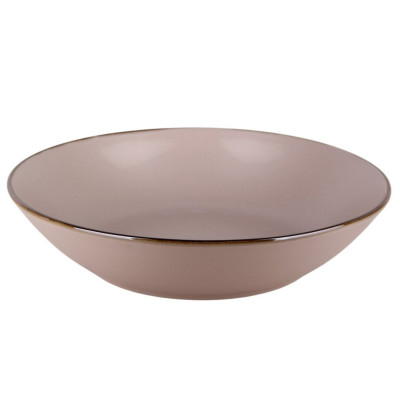 Тарелка керамическая суповая  20 см 800 мл бежевый Latte Коралл