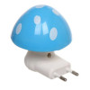 Мини изображение Ночник светильник 7,5*7 см с датчиком света голубой 4LED 230V Гриб