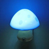 Мини фотография Ночник светильник 7,5*7 см с датчиком света голубой 4LED 230V Гриб