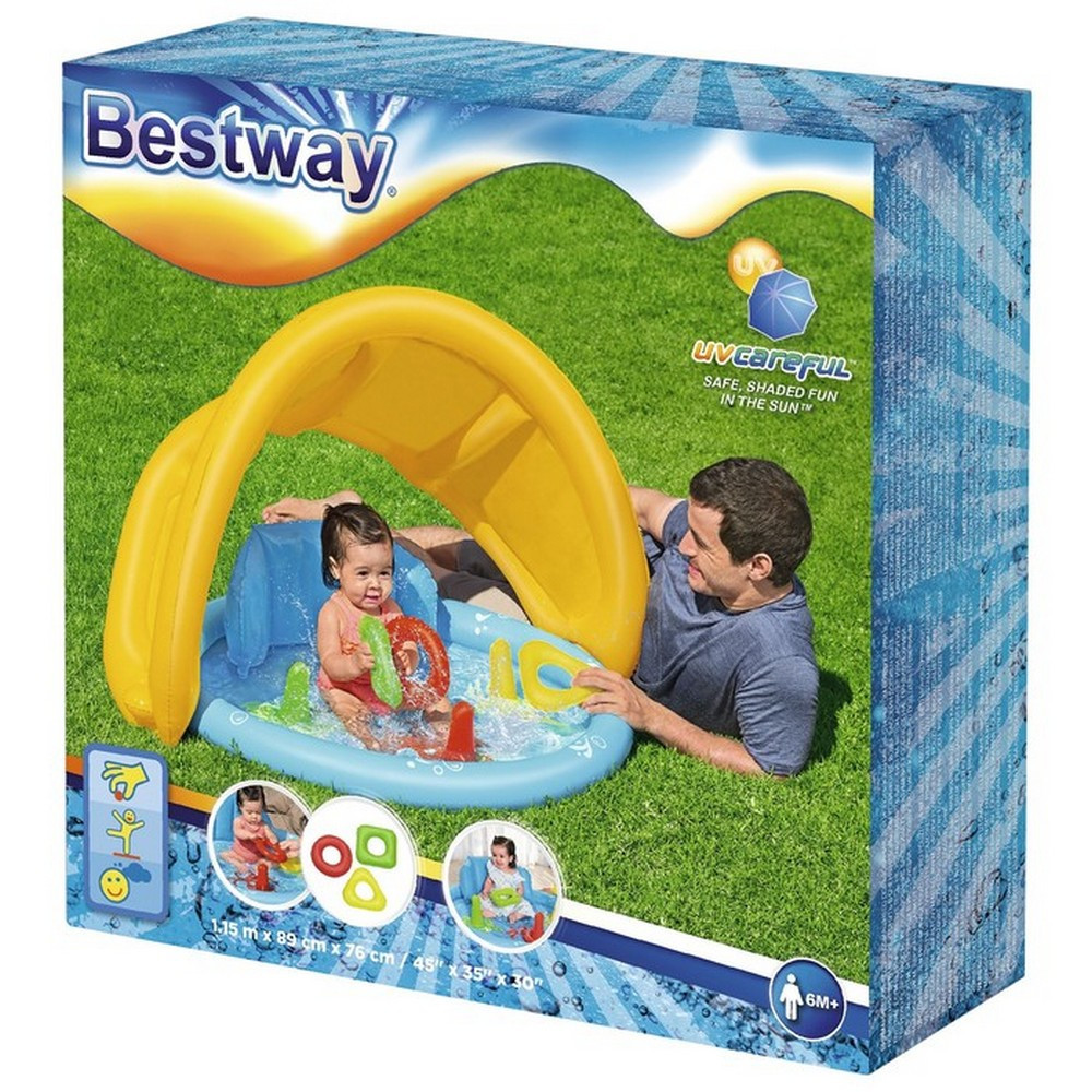 Бассейн надувной 115x89x76 см 26 л Морская ракушка BestWay