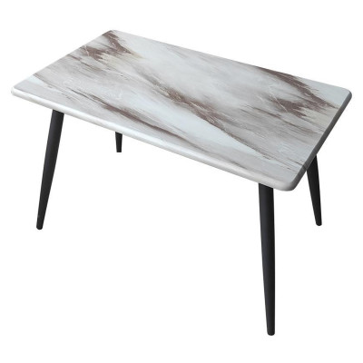 Стол ЛДСП кухонный 120*70 см ножки металл черный A124 2 кор Baizheng Стол ЛДСП кухонный 120*70 см ножки металл черный A124 2 кор Baizheng