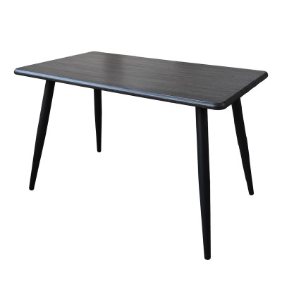 Стол ЛДСП кухонный 120*70 см серый ножки металл черный A126 2 кор Baizheng Стол ЛДСП кухонный 120*70 см серый ножки металл черный A126 2 кор Baizheng