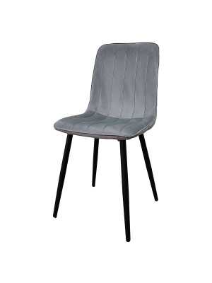Стул металлический Baizheng 88×40×50 см, текстиль, светло-серый, до 150 кг