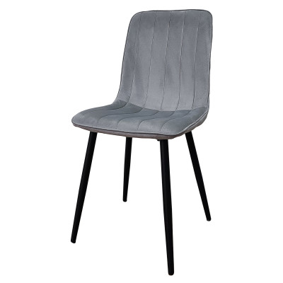 Стул металлический 88*40*50 cм до 150 кг текстиль светло-серый Baizheng