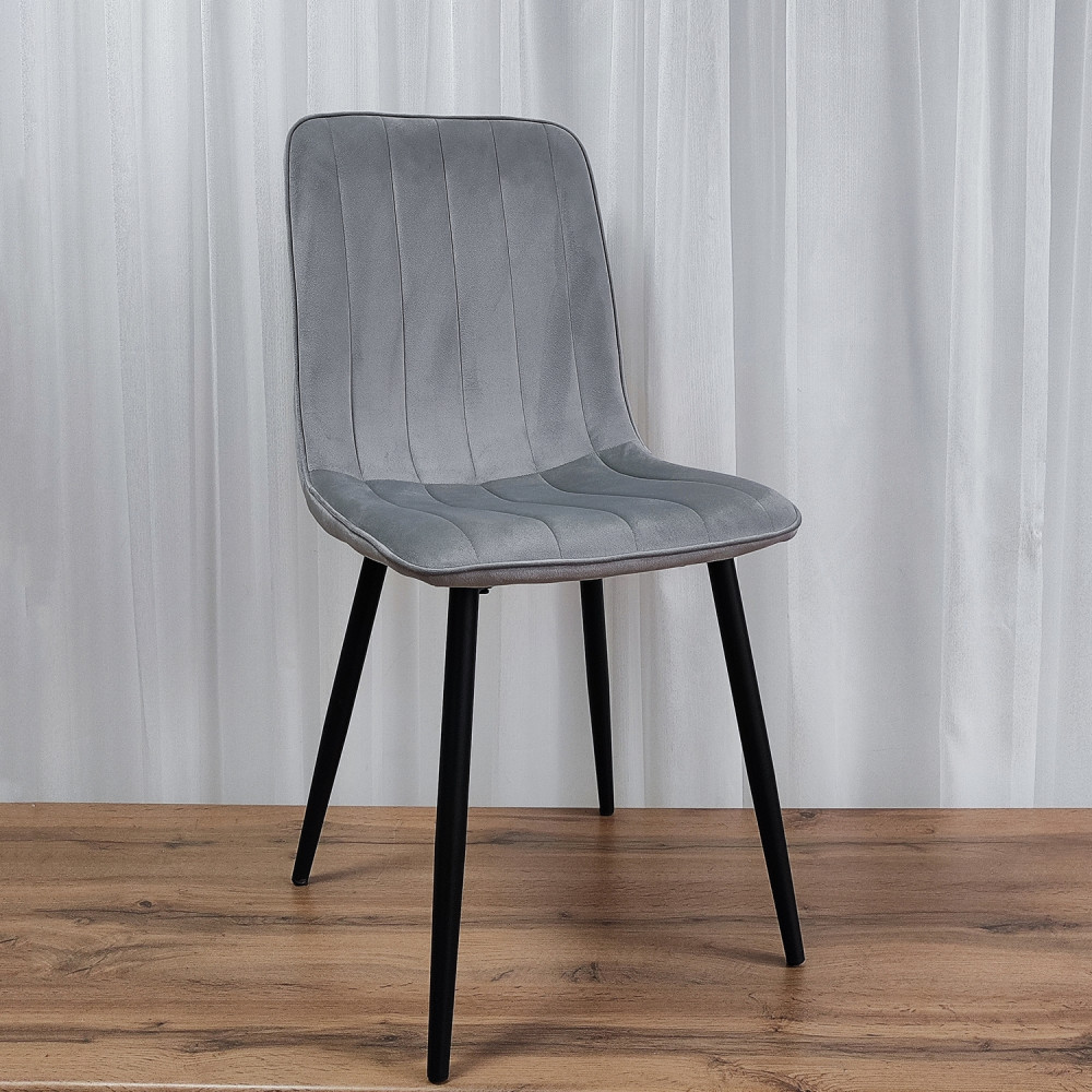 Стул металлический Baizheng 88×40×50 см, текстиль, светло-серый, до 150 кг