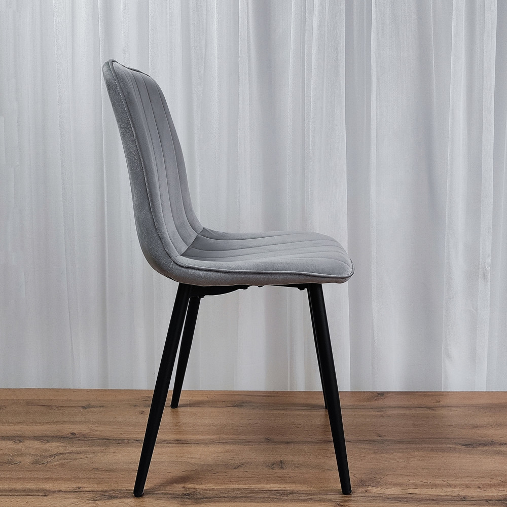 Стул металлический Baizheng 88×40×50 см, текстиль, светло-серый, до 150 кг