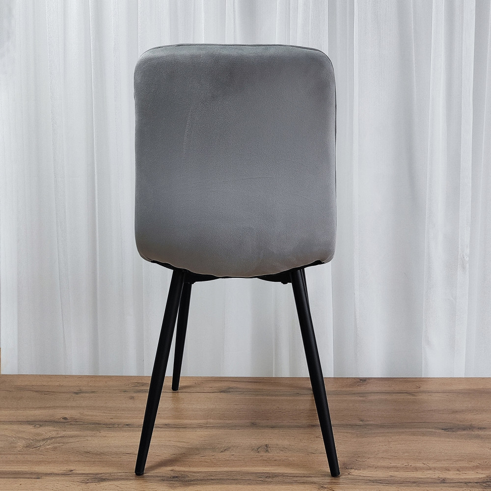 Стул металлический Baizheng 88×40×50 см, текстиль, светло-серый, до 150 кг