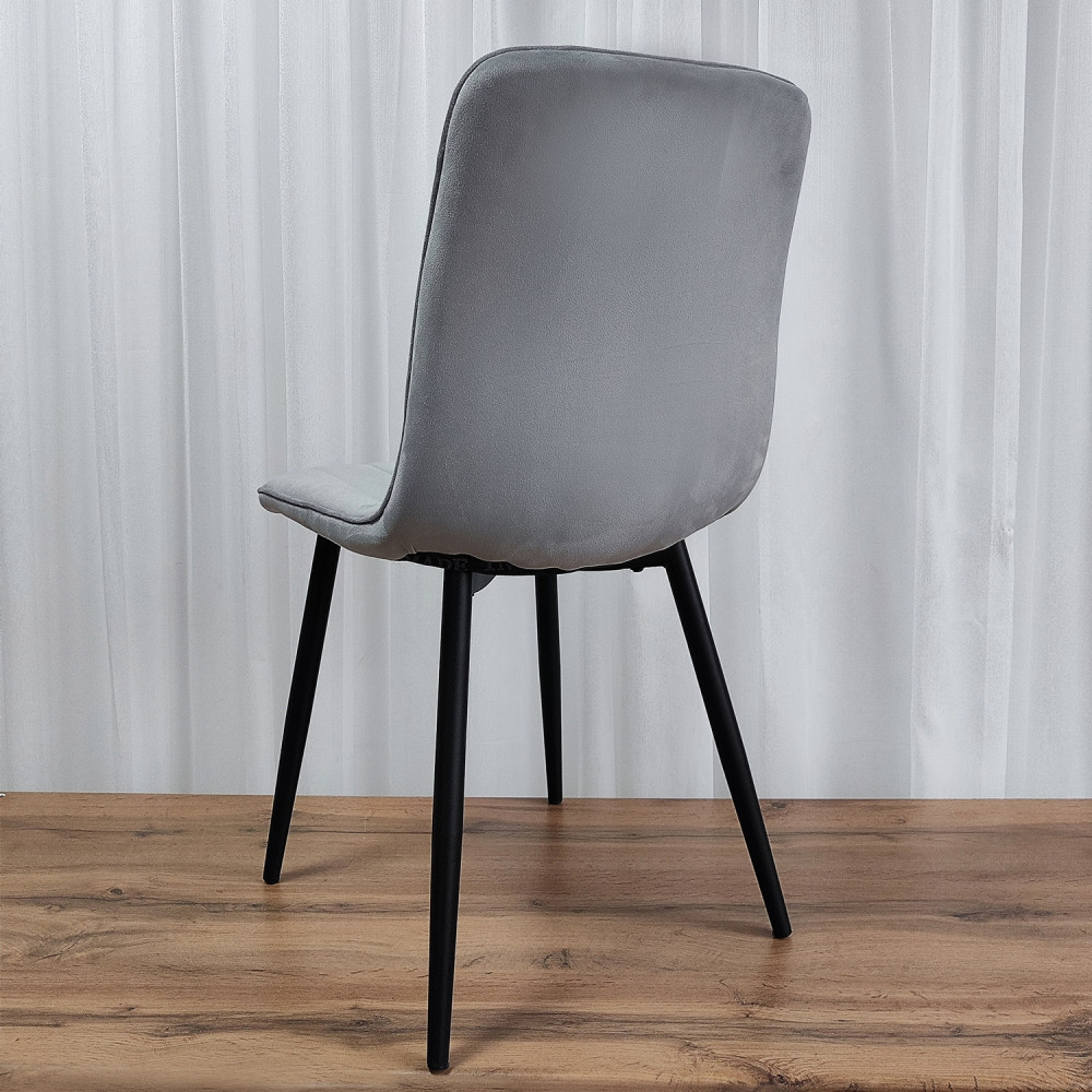 Стул металлический Baizheng 88×40×50 см, текстиль, светло-серый, до 150 кг