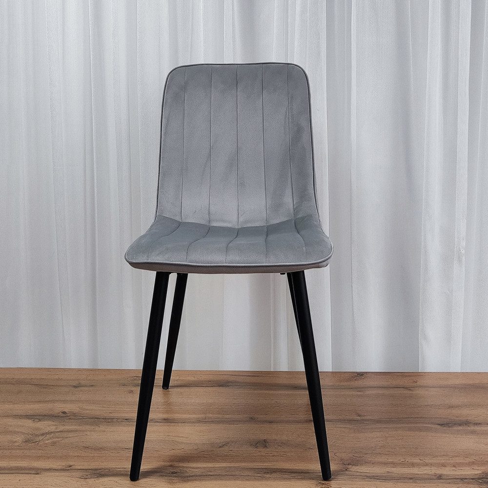 Стул металлический Baizheng 88×40×50 см, текстиль, светло-серый, до 150 кг