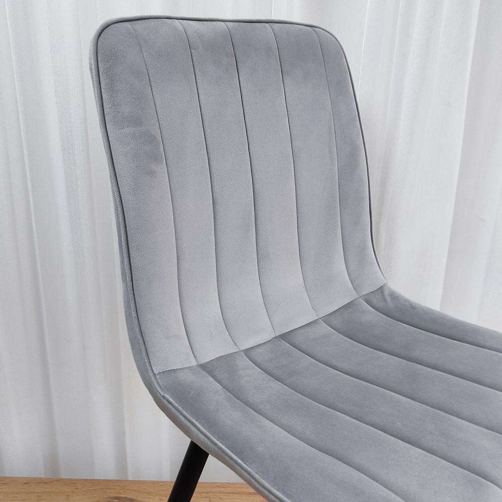 Стул металлический Baizheng 88×40×50 см, текстиль, светло-серый, до 150 кг