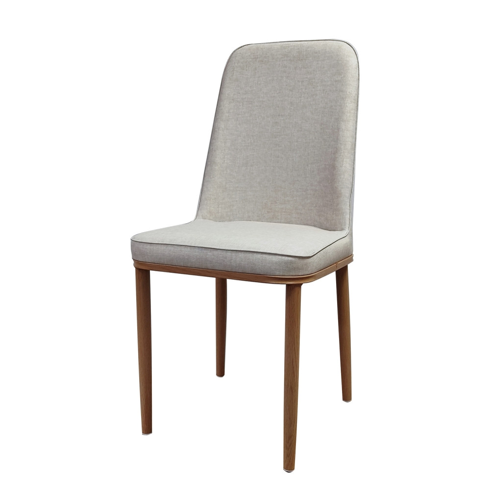 Стул металлический Baizheng 89×40×40 см, текстиль, серо-бежевый, до 150 кг