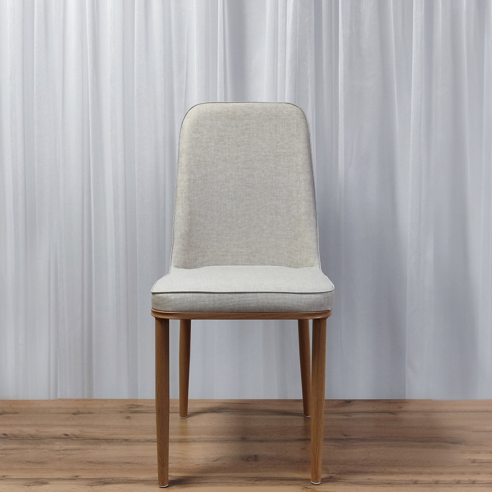 Стул металлический Baizheng 89×40×40 см, текстиль, серо-бежевый, до 150 кг