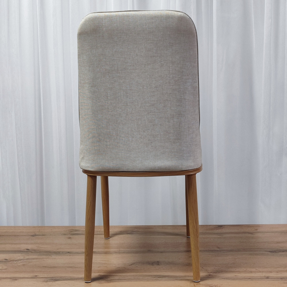 Стул металлический Baizheng 89×40×40 см, текстиль, серо-бежевый, до 150 кг