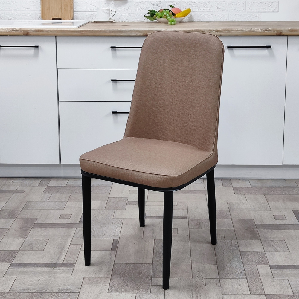 Стул металлический Baizheng 89×40×40 см, текстиль, коричневый, до 150 кг