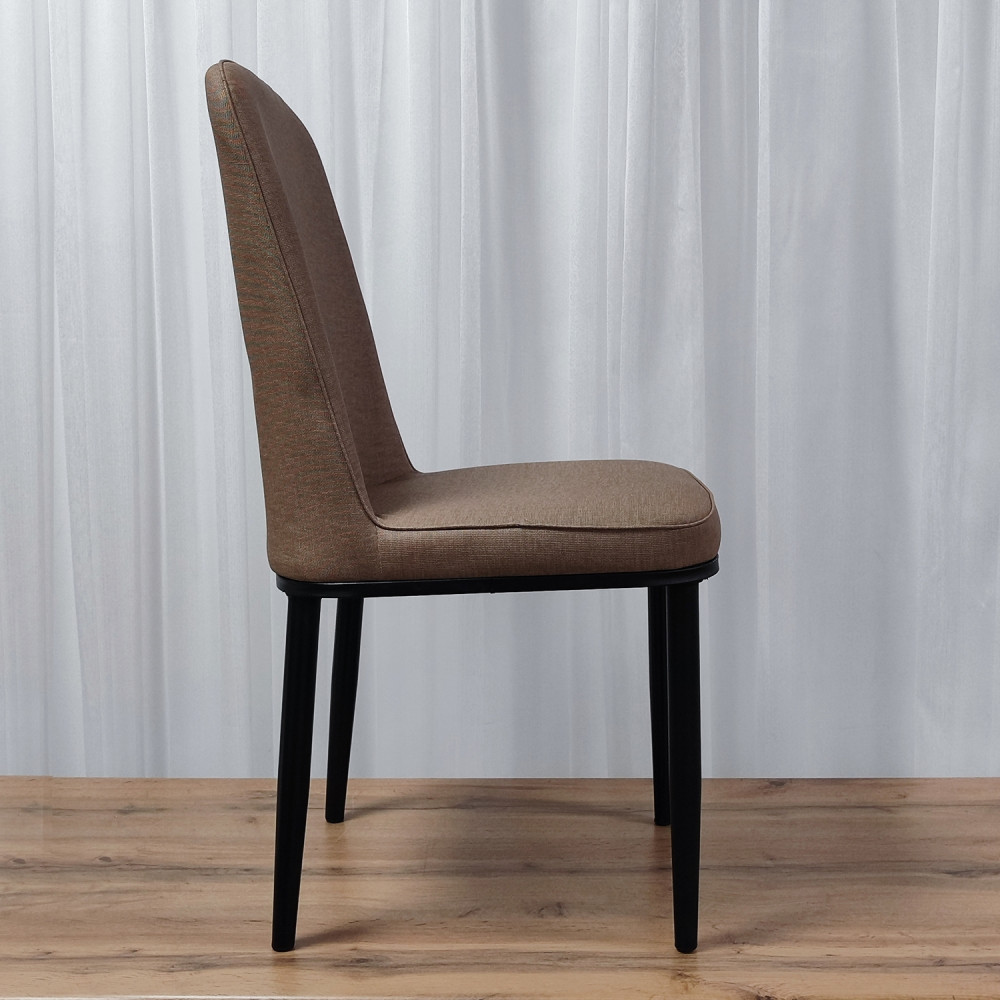 Стул металлический Baizheng 89×40×40 см, текстиль, коричневый, до 150 кг