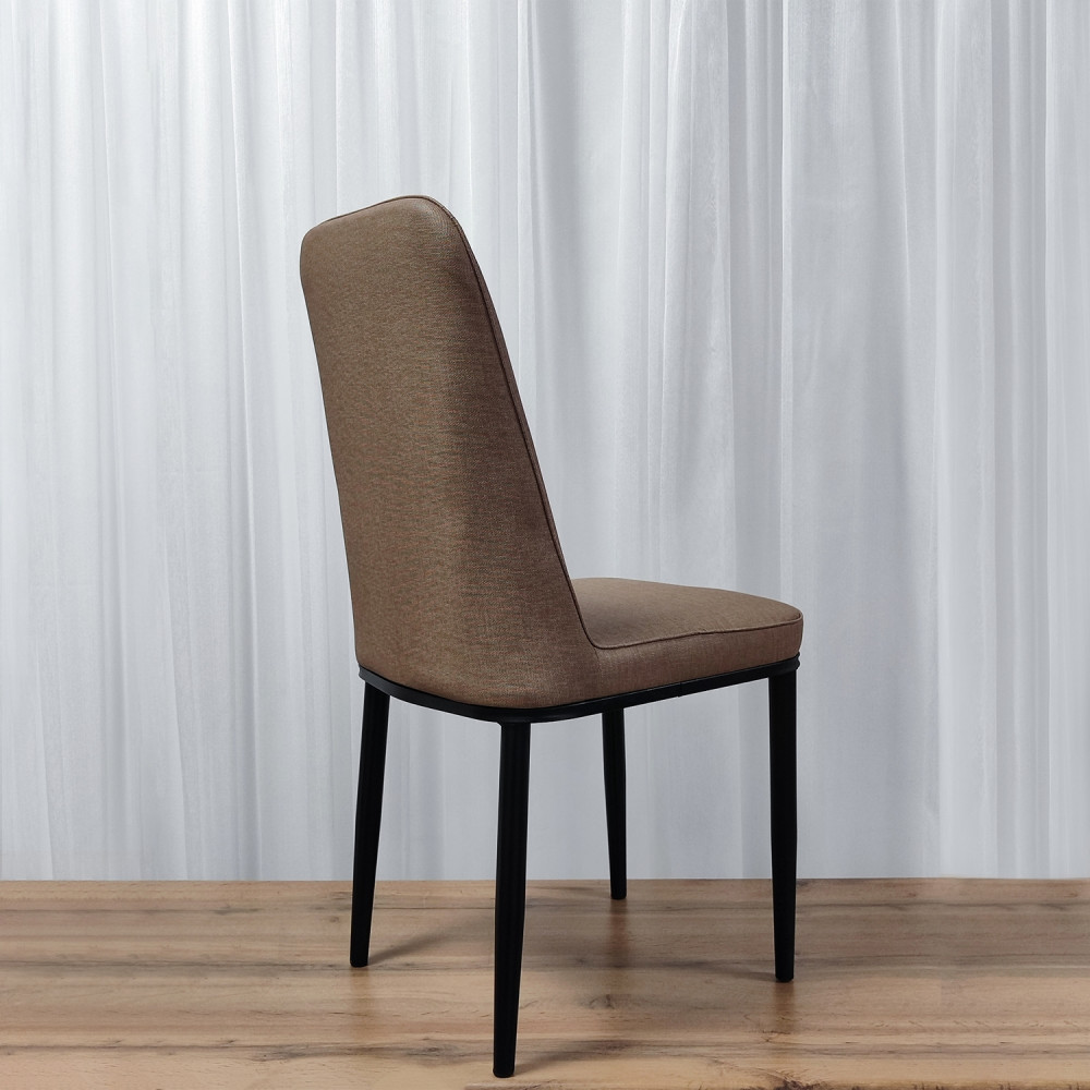 Стул металлический Baizheng 89×40×40 см, текстиль, коричневый, до 150 кг