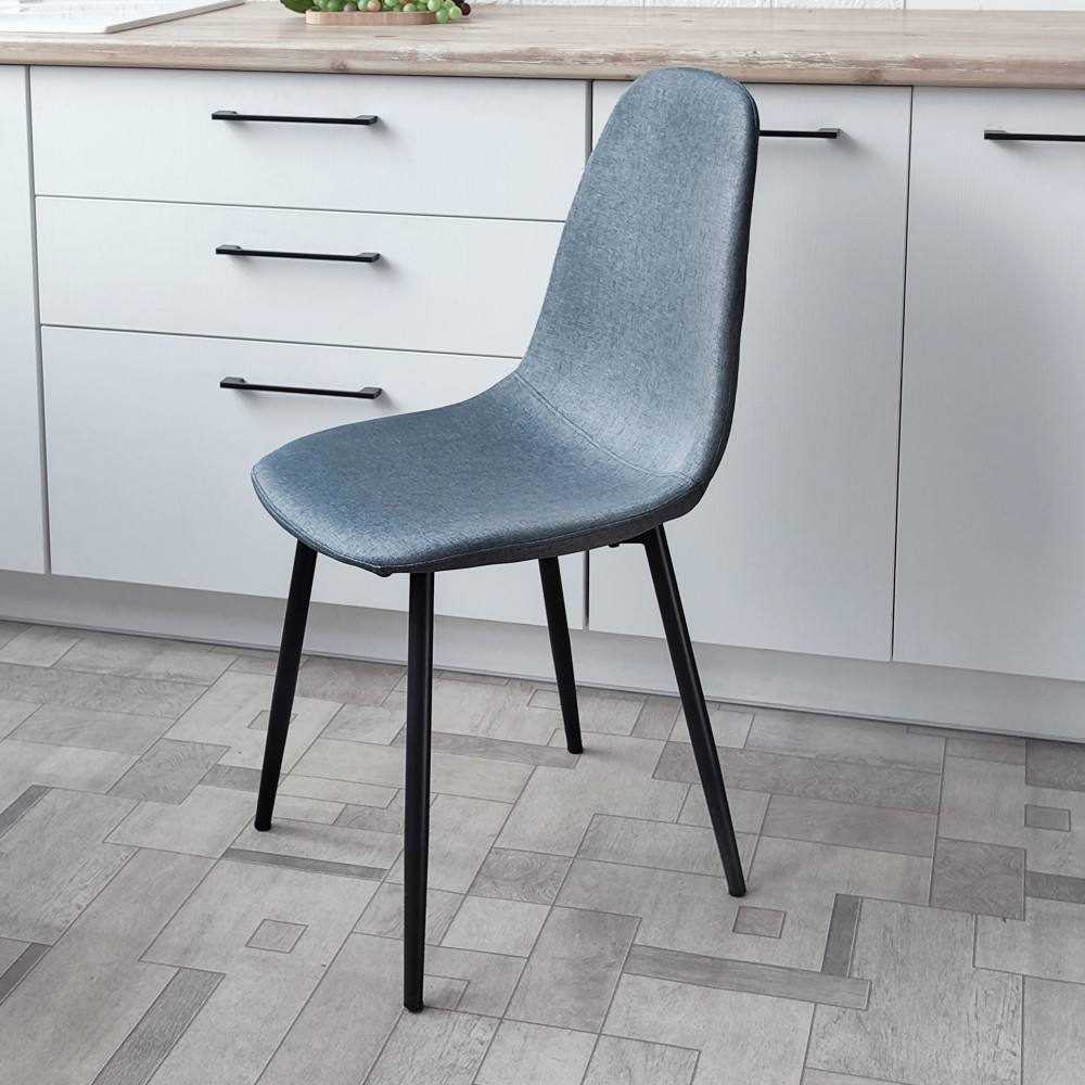 Стул металлический Baizheng 85×40×43 см, текстиль, темно-серый, до 150 кг