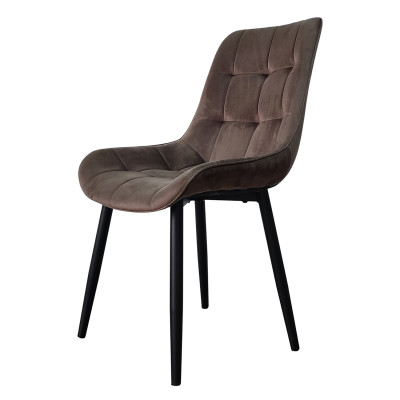 Стул металлический 88*40*50 см до 150 кг текстиль темно-коричневый Baizheng