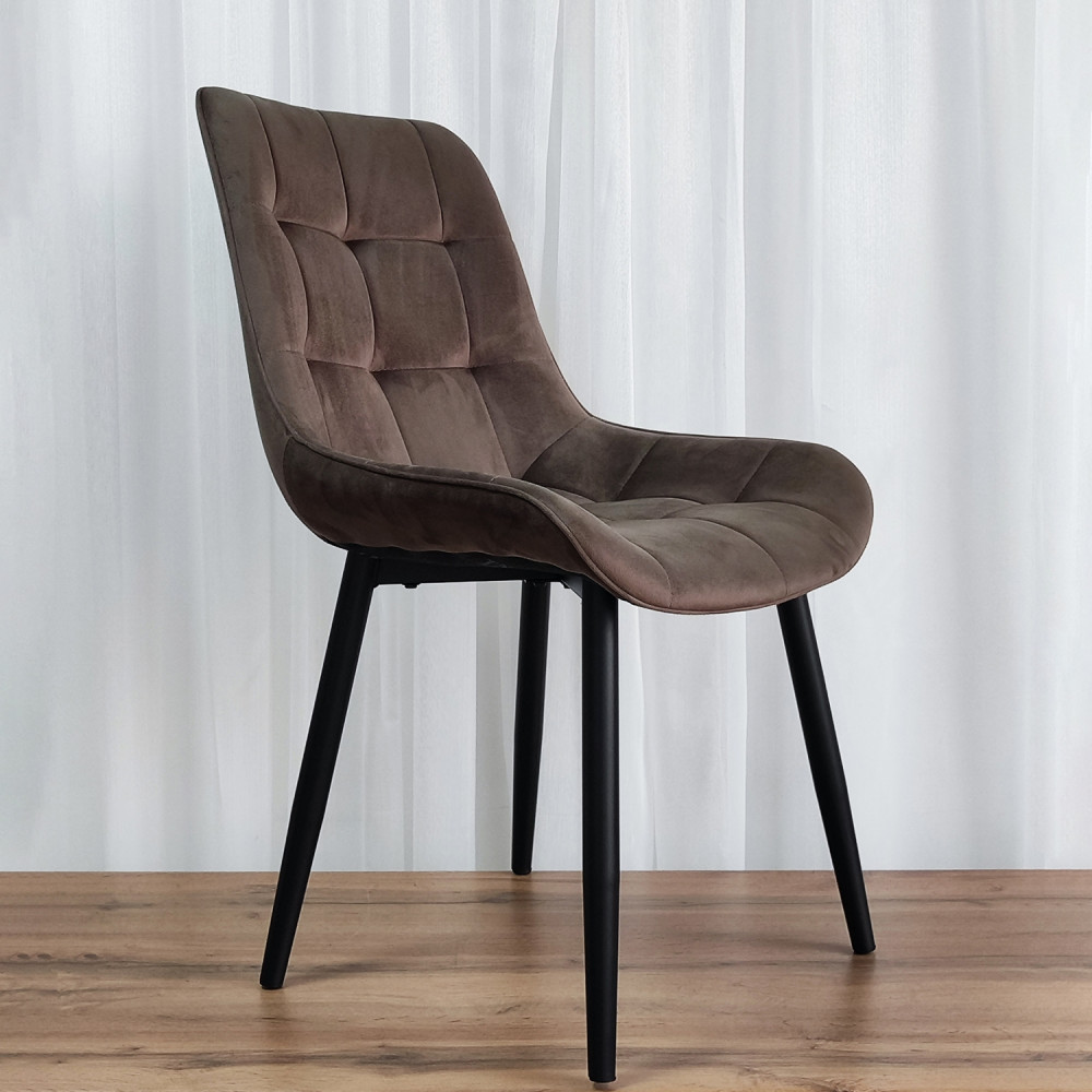 Стул металлический Baizheng 88×40×50 см, текстиль, темно-коричневый, до 150 кг