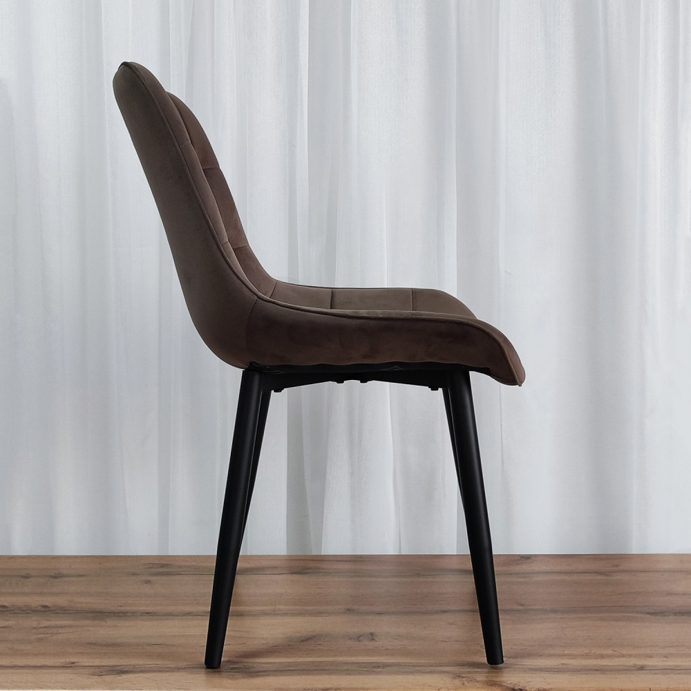 Стул металлический Baizheng 88×40×50 см, текстиль, темно-коричневый, до 150 кг