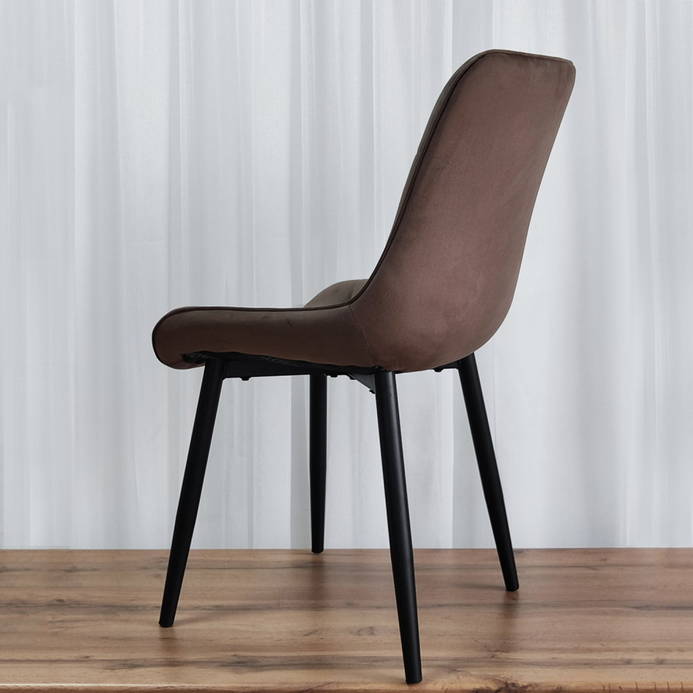 Стул металлический Baizheng 88×40×50 см, текстиль, темно-коричневый, до 150 кг