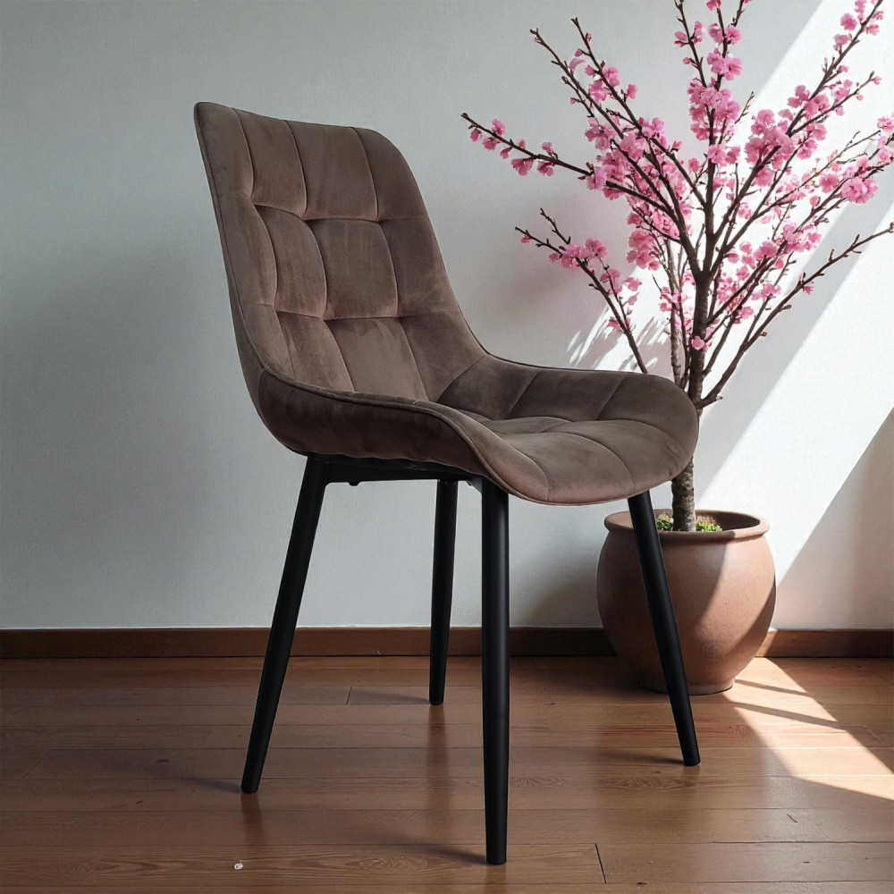Стул металлический Baizheng 88×40×50 см, текстиль, темно-коричневый, до 150 кг