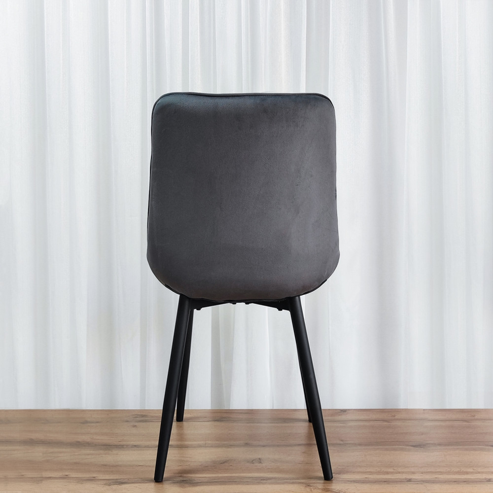 Стул металлический Baizheng 88×40×50 см, текстиль, серый, до 150 кг