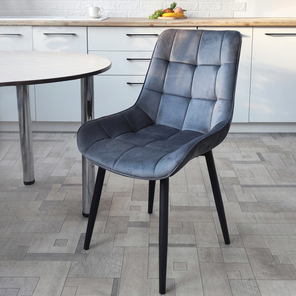 Стул металлический Baizheng 88×40×50 см, текстиль, серый, до 150 кг