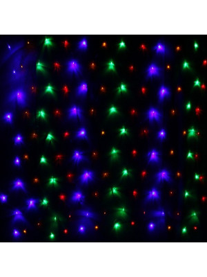 Гирлянда светодиодная 2х1,5 м 144 Led 8 режимов IP-20 сетка Мультицвет Серпантин Гирлянда светодиодная 2х1,5 м 144 Led 8 режимов IP-20 сетка Мультицвет Серпантин