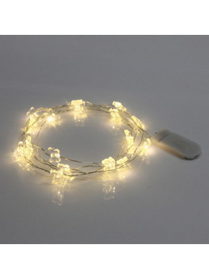 Гирлянда светодиодная  2 м 20 led 220Вт бабочка батарейки 2*CR2032 бел тепл Серпантин