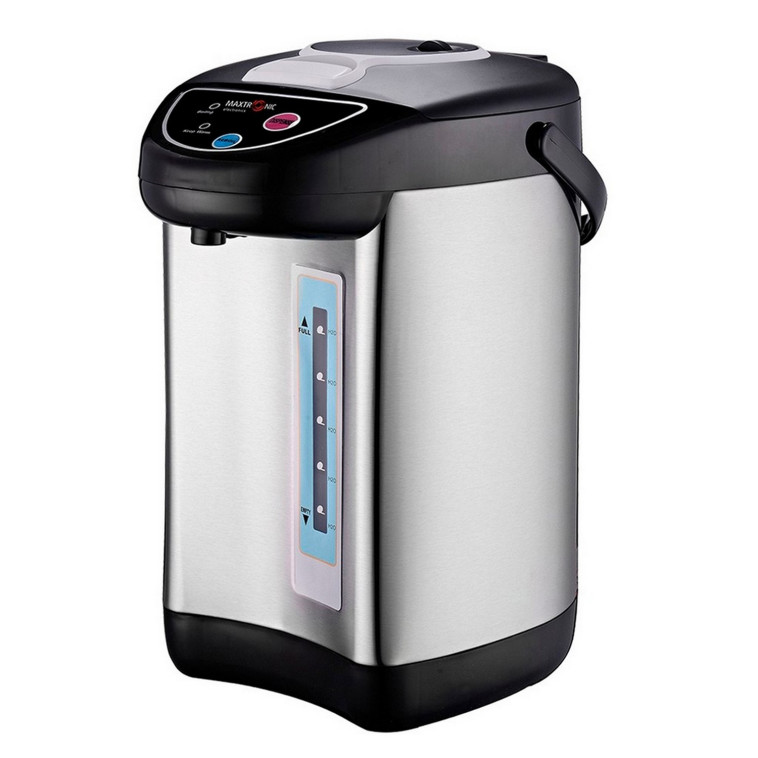 Термопот 5,5 л 750 Вт нержавеющая сталь колба 3 режима стальной-черный Maxtronic