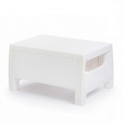 Стол пластиковый 765х570х420 мм белый Ротанг Альтернатива Стол пластиковый 765х570х420 мм белый Ротанг Альтернатива