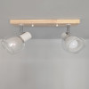 Миниатюра Светильник спот 2 плафона 42*10*17 см Е27 60Вт 9м2 плафон стекло хром-дерево Baizheng