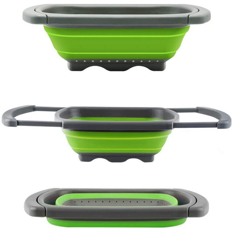 Картинка Дуршлаг полипропилен 38,5х25х12 см складной на раковину FRUTTI Mallony