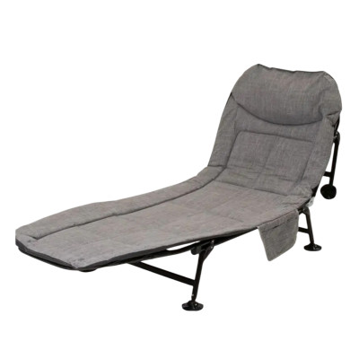 Кровать раскладная походная 190*65*30 см максимальная до 150 кг серый Baizheng