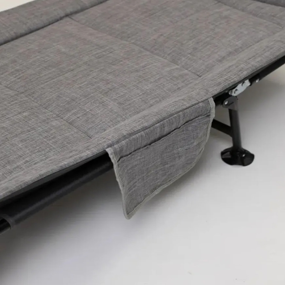 Кровать раскладная походная 190x65x30 см максимальная до 150 кг серый Baizheng