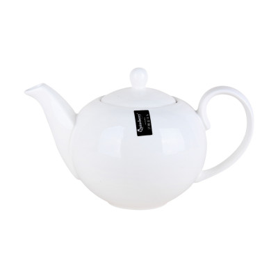 Чайник фарфоровый заварочный 1200 мл крышка белый Barista Коралл