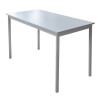 Мини фото Стол ЛДСП кухонный 120*60 см белый ножки металл белый DT-126B 2 кор Baizheng