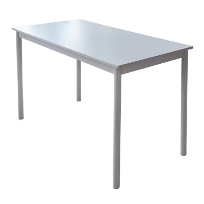 Стол ЛДСП кухонный 120*60 см белый ножки металл белый DT-126B 2 кор Baizheng