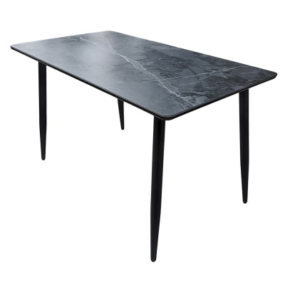 Стол керамогранит+МДФ кухонный 130*70 см мрамор ножки металл черный DT-210 2 кор Baizheng Стол керамогранит+МДФ кухонный 130*70 см мрамор ножки металл черный DT-210 2 кор Baizheng