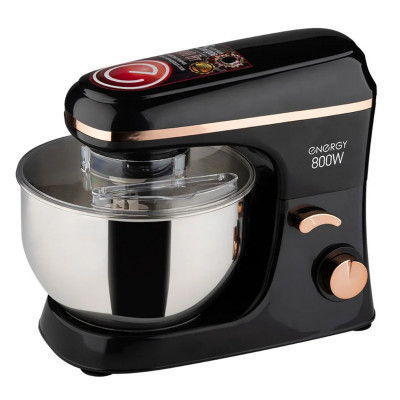 Миксер пластиковый 800 Вт стационарный планетарный 5 скор сталь чаша 5 л черный EN-265 Energy