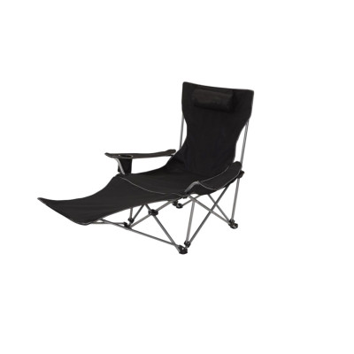 Кресло-шезлонг туристическое складное 150*75*74 см до 120 кг черный Baizheng