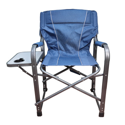 Стул со спинкой туристический складной 63*47*89 см до 120 кг столик синий Baizheng