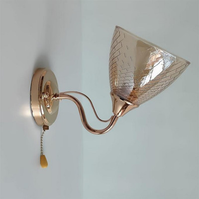 Бра Baizheng 1 плафон, 60Вт, 4м2, золото, 26*13.5*18см