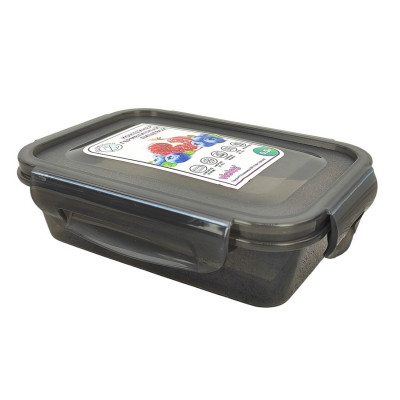 Контейнер пластиковый 0,5 л герметичный прямоугольный дымчатый Violet