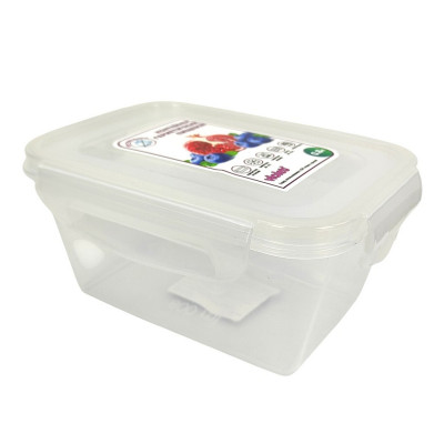 Контейнер пластиковый 0,8 л герметичный прямоугольный прозрачный Violet