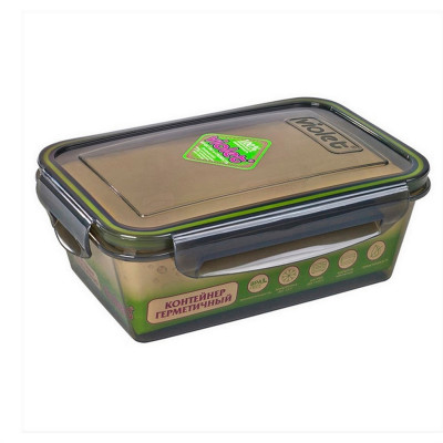 Контейнер пластиковый 1,1 л герметичный прямоугольный дымчатый Виолет Контейнер пластиковый 1,1 л герметичный прямоугольный дымчатый Виолет