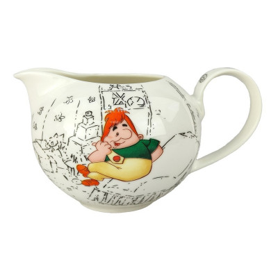 Сливочник фарфоровый 430 мл под упак Безумное чаепитие Коралл