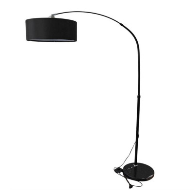 Торшер 1 плафон 175х26х26 см Е27 60 Вт 4м2 плафон ткань черный Baizheng